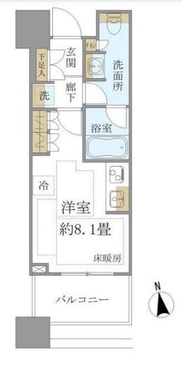 白金ザ・スカイ 8階 間取り図
