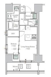 ONE ROOF RESIDENCE TAMACHI (ワンルーフレジデンス田町) 801 間取り図