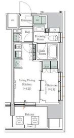 ONE ROOF RESIDENCE TAMACHI (ワンルーフレジデンス田町) 1017 間取り図
