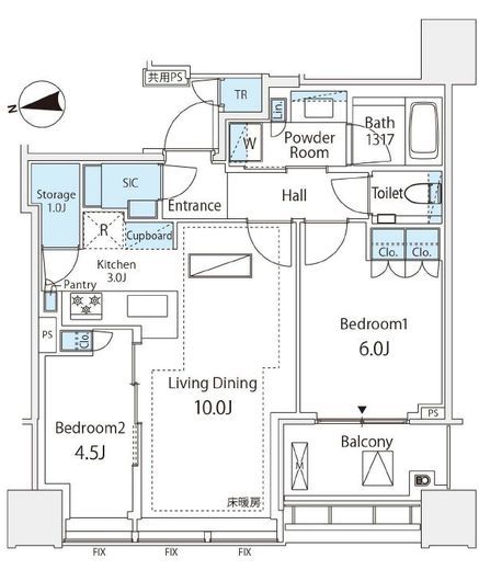 白金ザ・スカイ 30階 間取り図