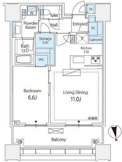 白金ザ・スカイ 31階 間取り図