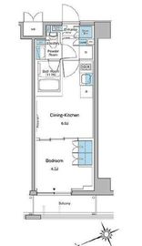 ルフォンプログレ中野坂上 402 間取り図