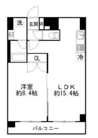 カルディア西馬込 604 間取り図