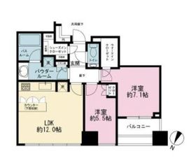 プレミストタワー白金高輪 34階 間取り図