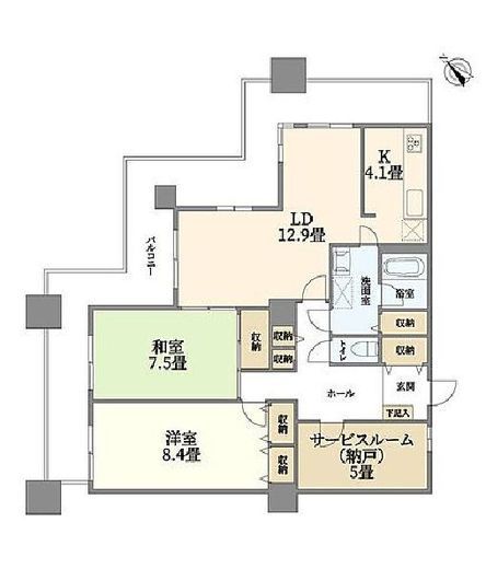 晴海ビュータワー（晴海アイランドトリトンスクエアビュータワー） 44階 間取り図