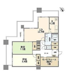 晴海ビュータワー（晴海アイランドトリトンスクエアビュータワー） 44階 間取り図