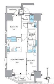 ルフォンプログレ上野稲荷町 1001 間取り図