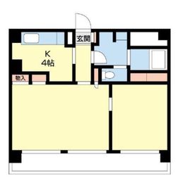 勝どきハイツ 412 間取り図