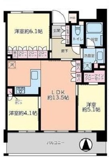 レジデンシャル池袋本町 5階 間取り図