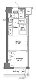 ザ・パークハビオSOHO祐天寺 306 間取り図