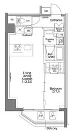 ザ・パークハビオSOHO祐天寺 310 間取り図