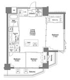 ザ・パークハビオSOHO祐天寺 607 間取り図