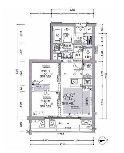 リベラージュ目黒洗足 1階 間取り図