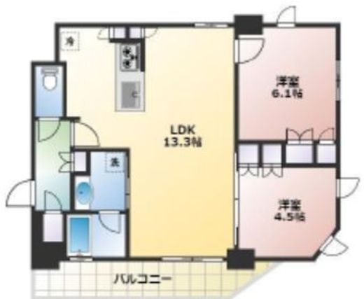 サンクレイドル目黒林試の森 4階 間取り図