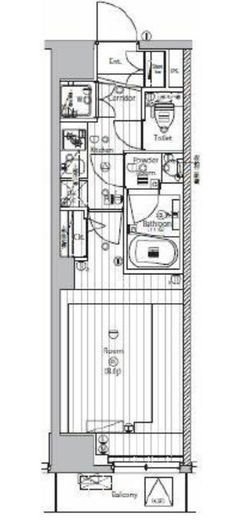 プレミアムキューブジー上野 5階 間取り図