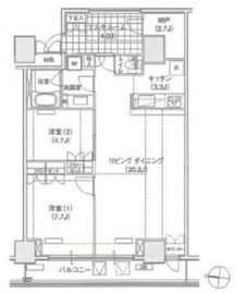 ブリリアイスト東雲キャナルコート 307 間取り図