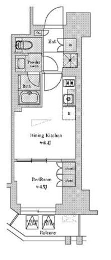 nido蔵前Residence 402 間取り図