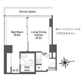 ウエリスアーバン品川タワー 1002 間取り図