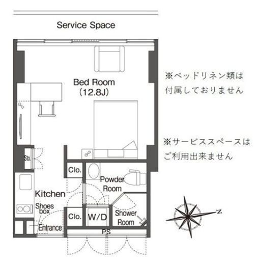 ウエリスアーバン品川タワー 912 間取り図