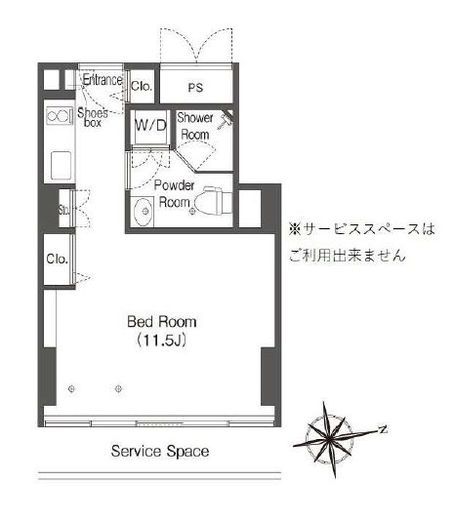 ウエリスアーバン品川タワー 1105 間取り図