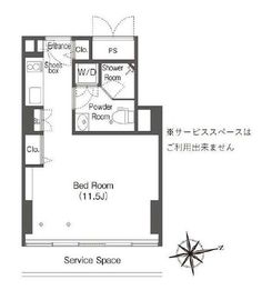 ウエリスアーバン品川タワー 1105 間取り図