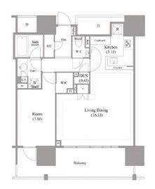 グランドヒルズ恵比寿 14階 間取り図