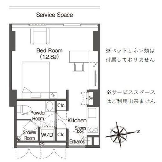 ウエリスアーバン品川タワー 904 間取り図