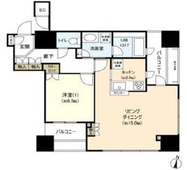 D'グラフォート清澄白河 6階 間取り図