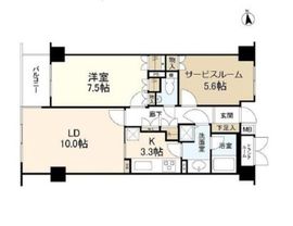 南麻布パークホームズ 6階 間取り図