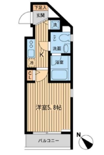 ザ・パーククロス市ヶ谷 101 間取り図