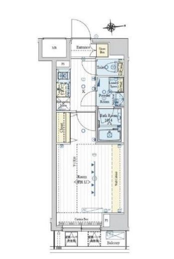フュージョナル東日本橋 9階 間取り図