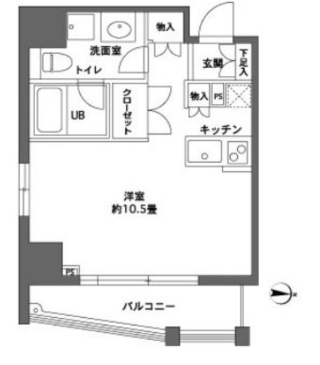 カスタリア森下2 404 間取り図