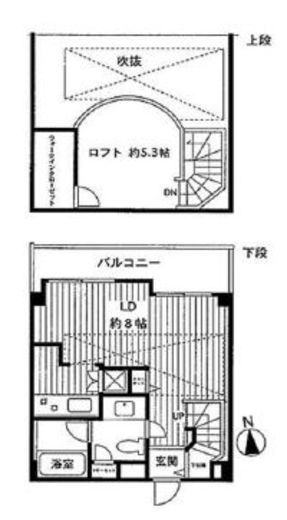 イルサント代々木上原 4階 間取り図