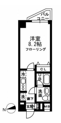 レジディア桜上水 603 間取り図