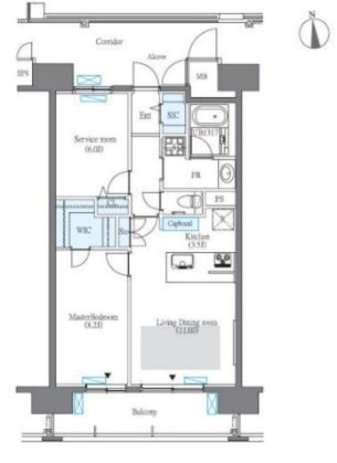 ロイヤルパークス西新井 218 間取り図