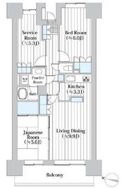 イーストパークス大島サザンスクエア 8階 間取り図