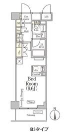 ベルファース大森山王 411 間取り図