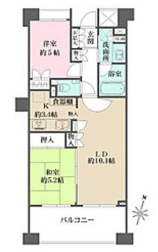 パークハウス中野広町 5階 間取り図