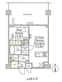 ベルファース大森山王 402 間取り図