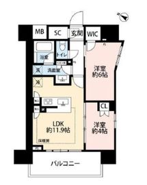 ベリスタ神楽坂 8階 間取り図