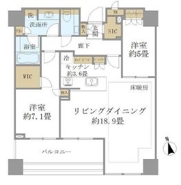 白金ザ・スカイ 34階 間取り図