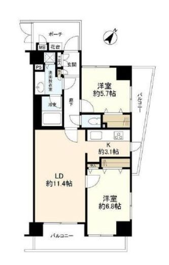 アルファホームズ新神楽坂アスティオン 9階 間取り図