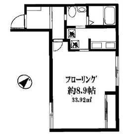 レジディア代々木 404 間取り図
