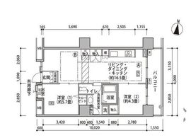 東雲キャナルコートCODAN 18-1017 間取り図