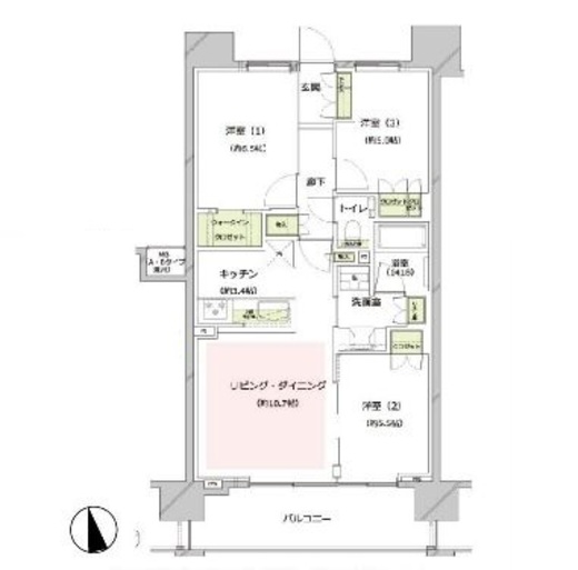 グランスイート八丁堀 5階 間取り図