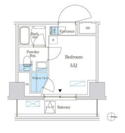 パークアクシス錦糸町スタイルズ 313 間取り図