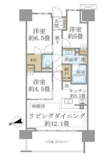 ブリリアシティ西早稲田 13階 間取り図