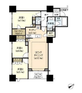 ブランズ日本橋茅場町 10階 間取り図