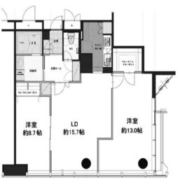 浜松町スクエアstudio 1801 間取り図