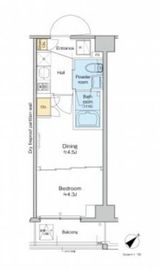 プラウドフラット墨田曳舟 207 間取り図
